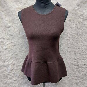 Dynamite Women's Brown Sleeveless Peplum top  Size S